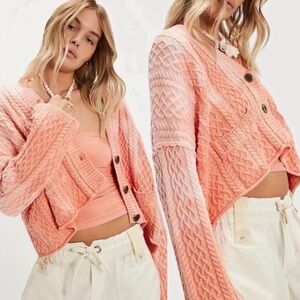 Free People Washed Ashore Knit Cardigan NWT